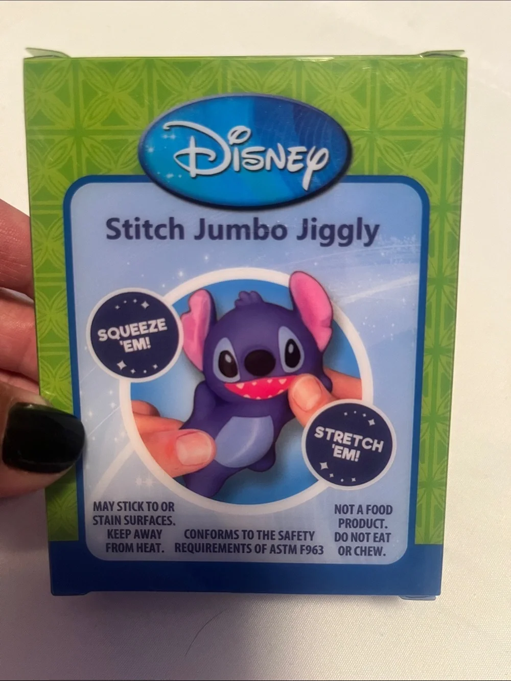 Disney Stitch Jumbo Jiggly Squeeze Toy - Blue & Pink